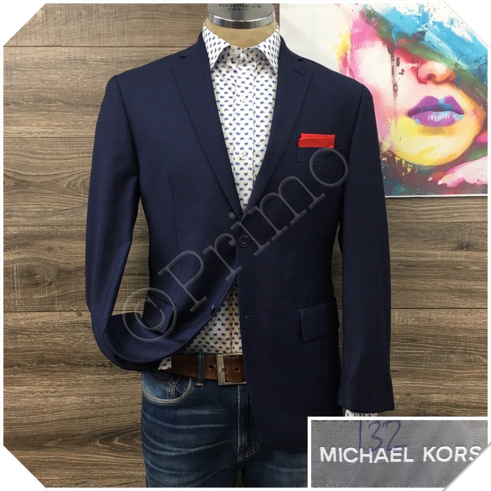 MICHAEL KORS Mens Wool Blazer Sport Coat Casual Jacket Size 38S Classic Suit